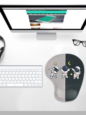 3 Astronauts Mouse Pad with Gel Wrist Rest